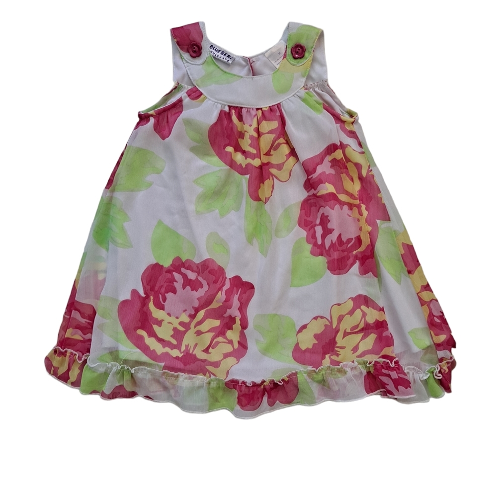 Blueberi Boulevard white floral Chiffon dress